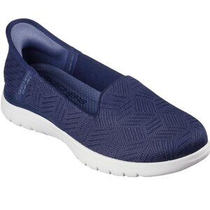 Skechers LIKE NEW Blue Slip-ins On-the-GO Flex Memory Foam Clover Shoes Size 7.5